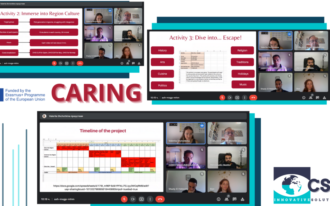 Online Meeting for our new Erasmus+ project – CARING